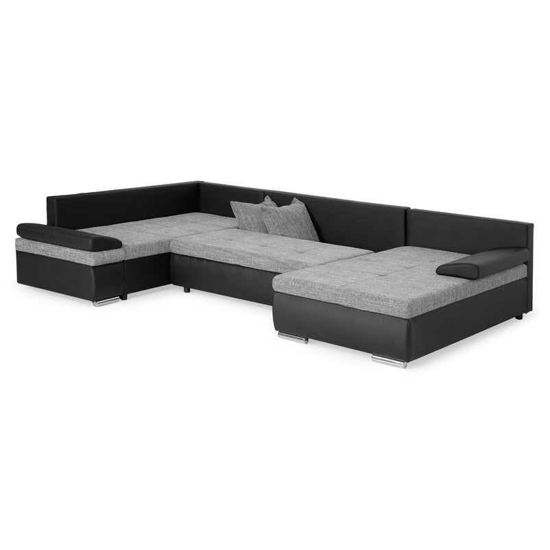 OLIVER Colțar extensibil, șezlong interschimbabil, stofă