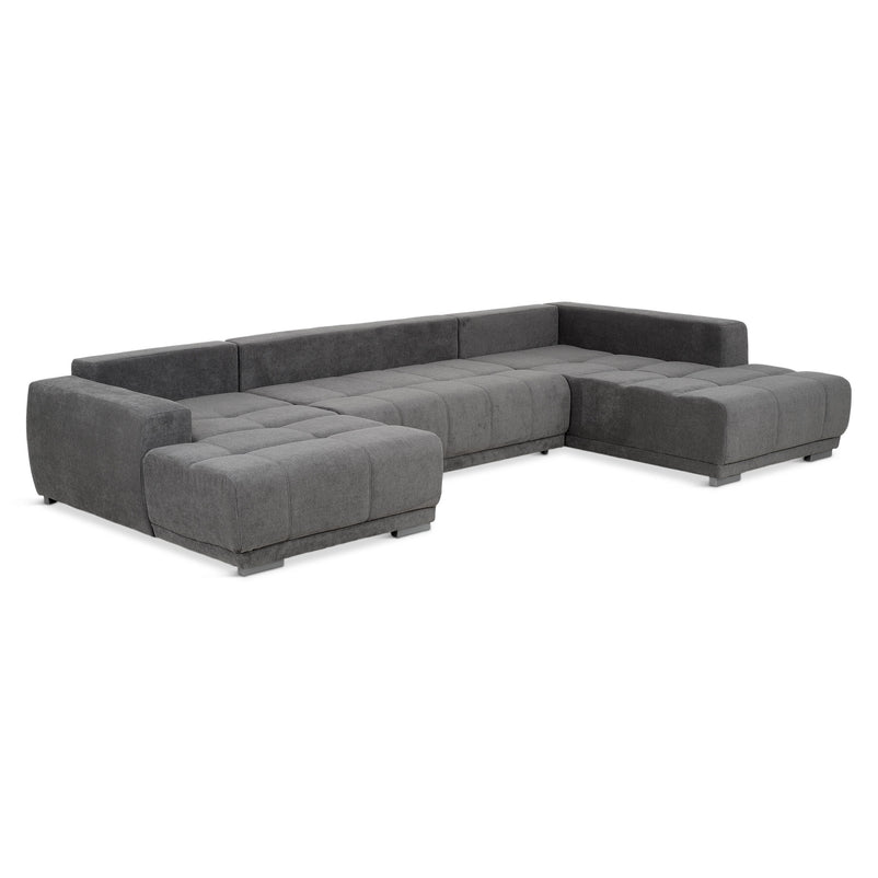 MONZA Ansamblu colțar extensibil stânga/dreapta, stofă