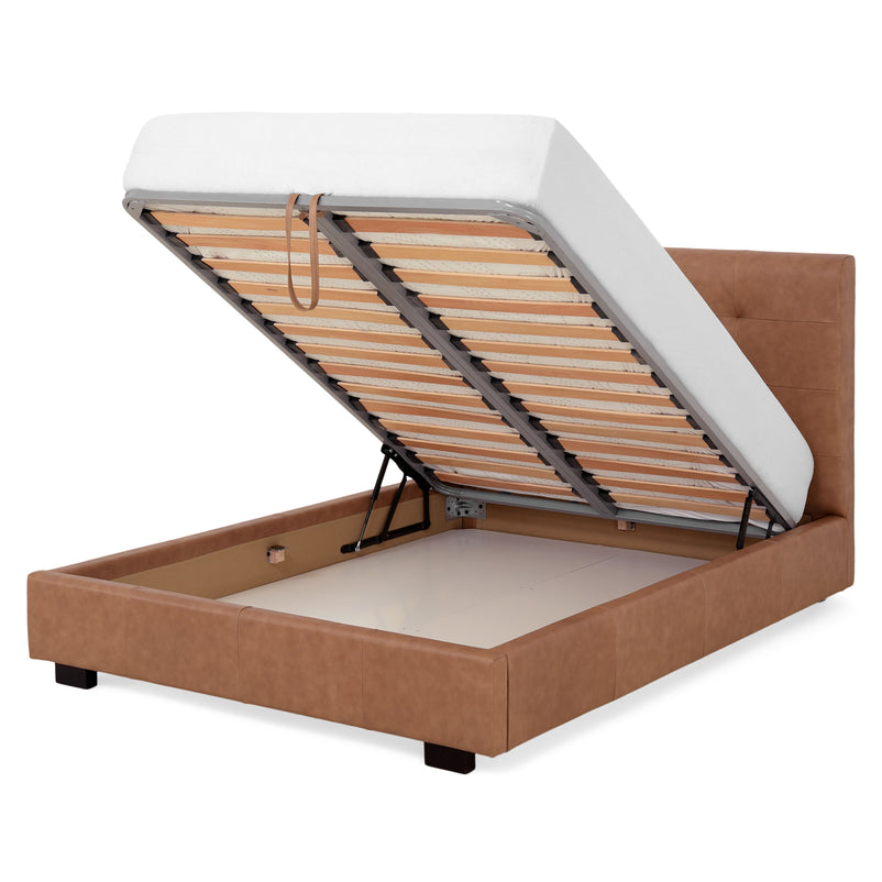 BRUGES Pat tapițat, 140x200cm, somieră rabatabilă