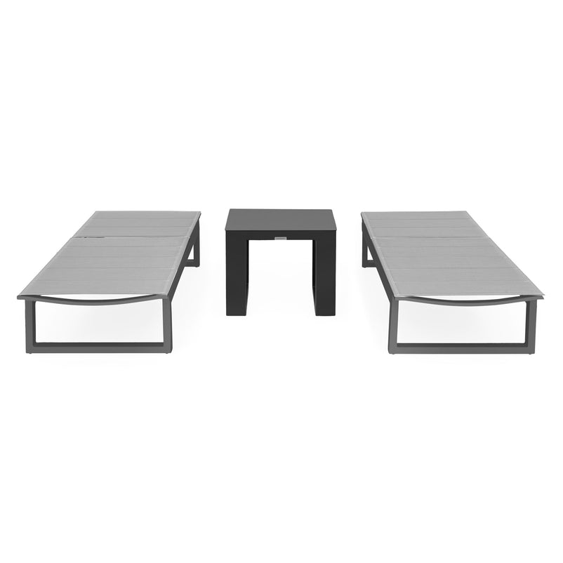 FERMO Set mobilier terasă/grădină, 2 șezlonguri și măsuță