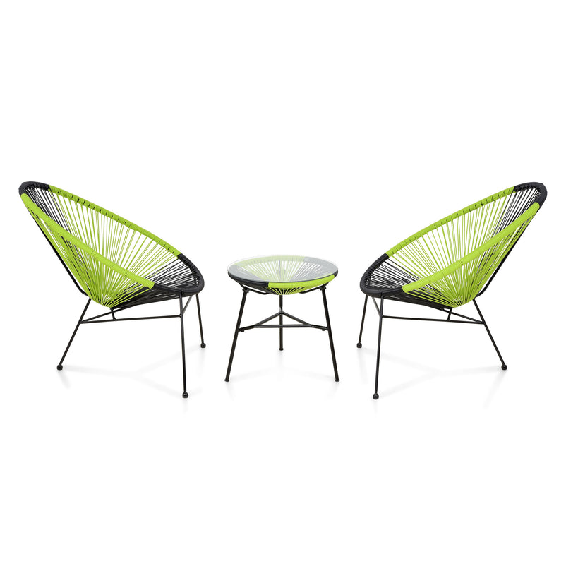 CORFU Set mobilier terasă/gradină, 2 fotolii și măsuță