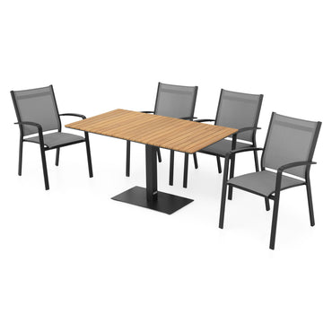 ACERO/COSMO Set mobilier terasă/grădină, 4 scaune și masă