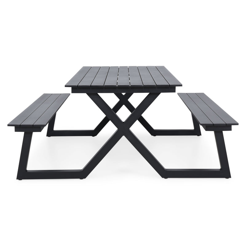 ITHAQUE Set mobilier gradina/terasa, masa cu 2 banchete