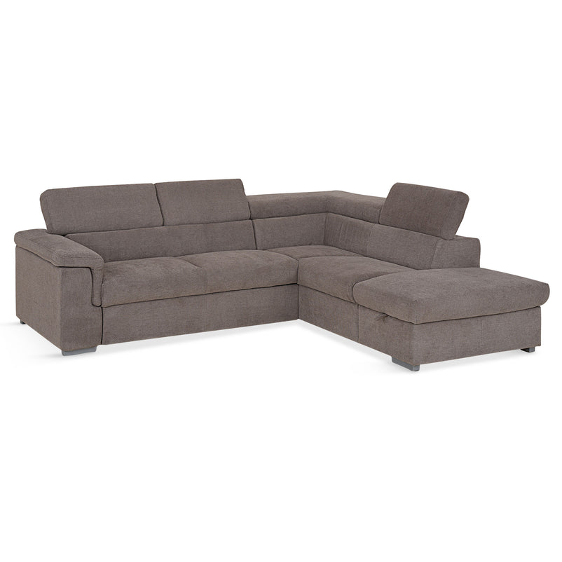 DUNE Colțar extensibil, cu șezlong stânga/dreapta, ladă depozitare, mecanism tetiere, stofă