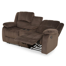 NOLE Canapea 2 reclinere manuale, consolă și sertar