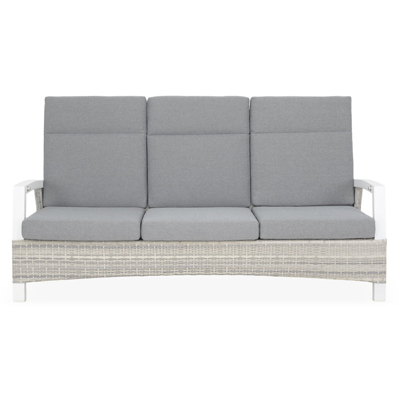 BAKU Set mobilier terasă/grădină, 2 fotolii, canapea, taburet și masă