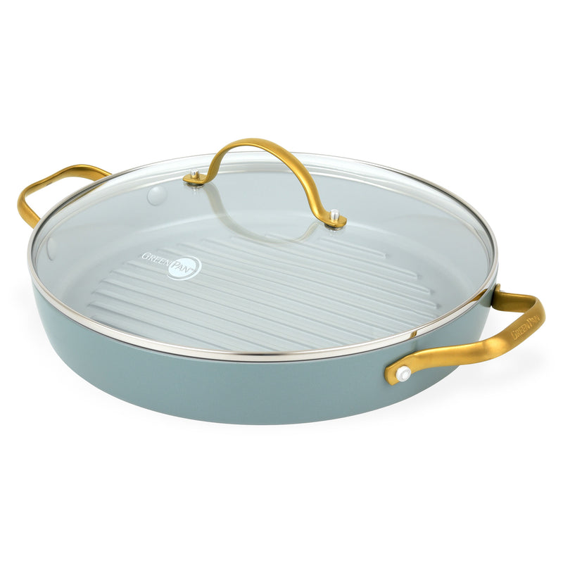 PADOVA Tigaie grill cu capac, aluminiu, D.28cm