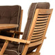 TROPICAL Set mobilier terasă/grădină, 4 scaune și masă pliabile