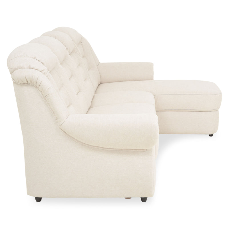 VELTEN Colțar extensibil, șezlong stânga/dreapta, stofă