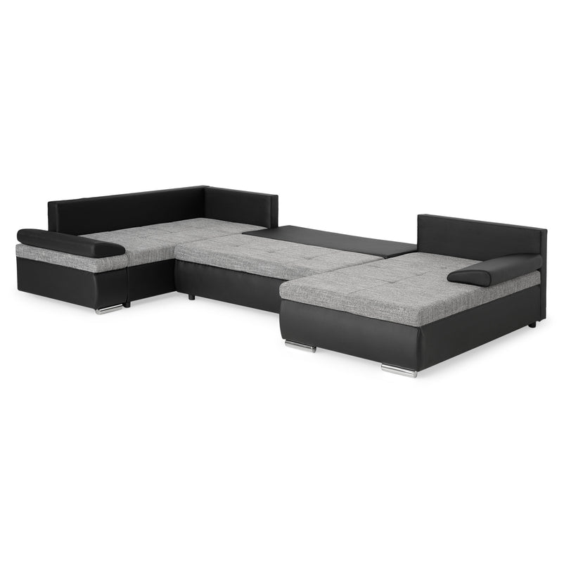 OLIVER Colțar extensibil, șezlong interschimbabil, stofă