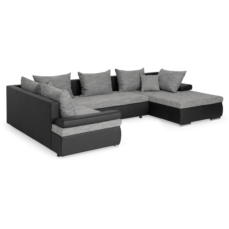 OLIVER Colțar extensibil, șezlong interschimbabil, stofă