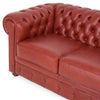 CHESTERFIELD Canapea 3 locuri, piele