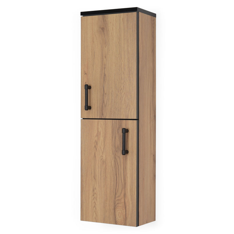 KNIDOS Set etajeră cu poliță și dulap baie suspendat, 2 uși