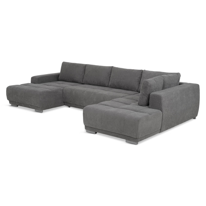 MONZA Ansamblu colțar extensibil stânga/dreapta, stofă