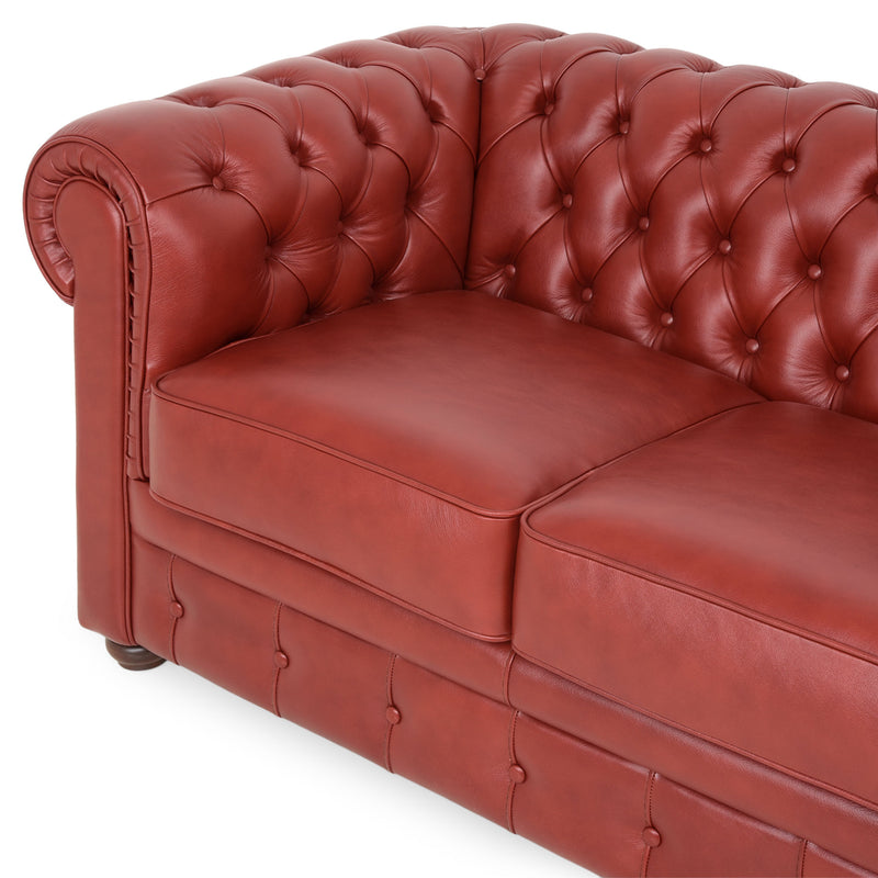 CHESTERFIELD Canapea 2 locuri, piele