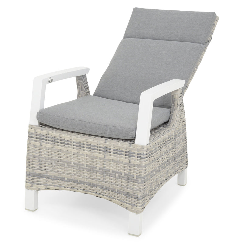 BAKU Set mobilier terasă/grădină, 2 scaune cu spătar reglabil