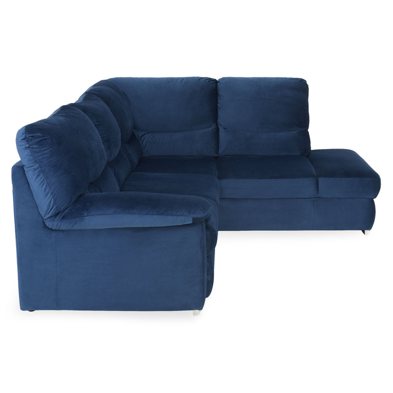 CARLO Canapea extensibilă, șezlong stânga/dreapta, ladă depozitare, stofă