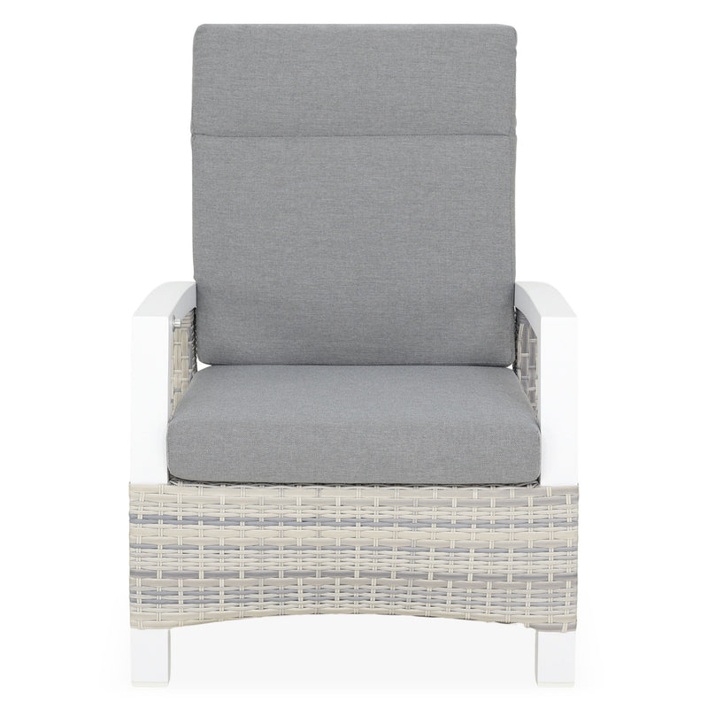 BAKU Set mobilier terasă/grădină, 2 fotolii, canapea, taburet și masă