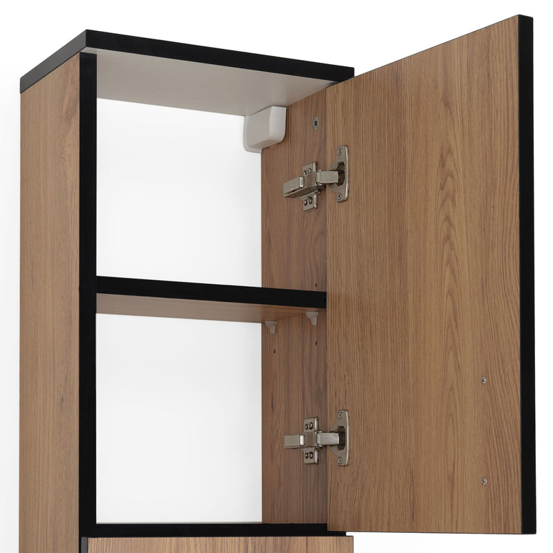 KNIDOS Set etajeră cu poliță și dulap baie suspendat, 2 uși