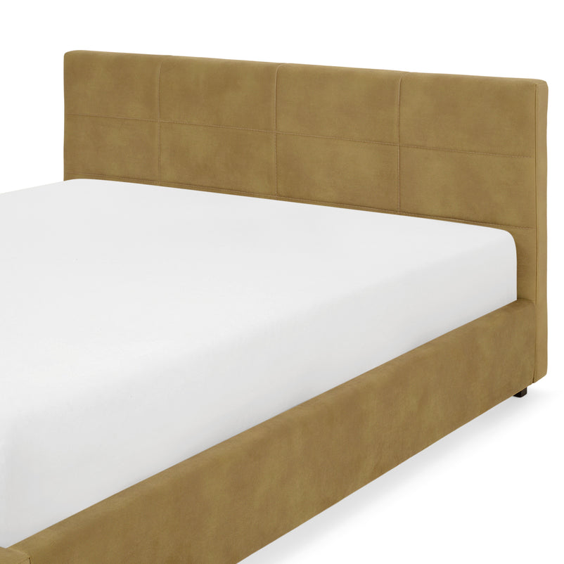 PRAGA Pat tapițat, 160x200cm, somieră rabatabilă și ladă depozitare incluse