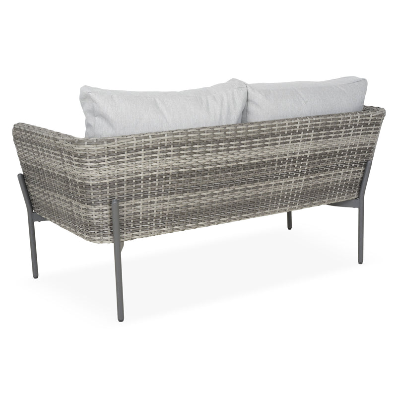 LILLE Set mobilier terasă/grădină, 2 fotolii, canapea și 2 măsuțe