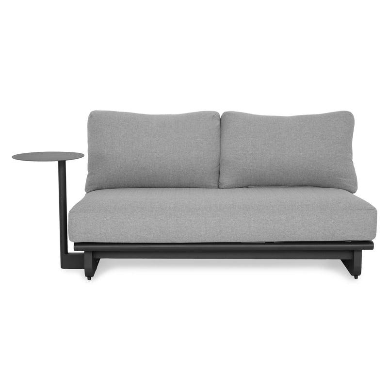 DOVANO Set mobilier terasă/grădină, 1 element colț, canapea 2 locuri și 2 măsuțe
