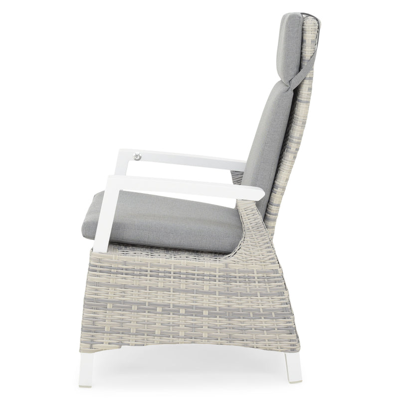 BAKU Set mobilier terasă/grădină, 2 scaune cu spătar reglabil