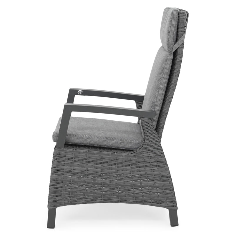 BAKU Set mobilier terasă/grădină, 2 scaune cu spătar reglabil