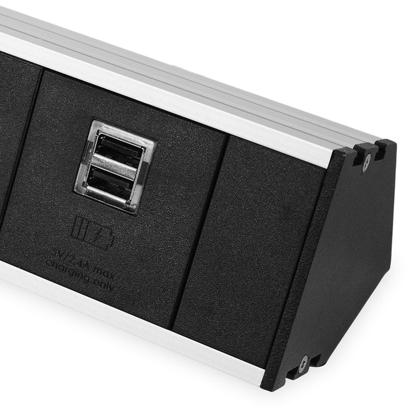 FLEXI Multipriză 2 schuko, USB charger A+A, cablu 3m