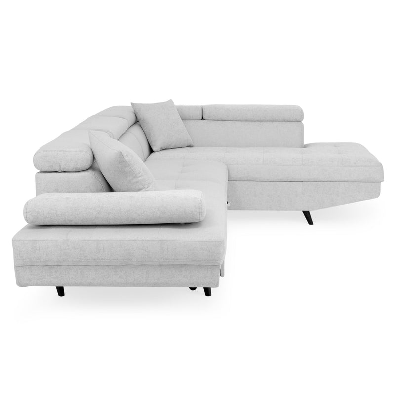 LUZERN Colțar extensibil, șezlong stânga/dreapta, ladă depozitare, stofă