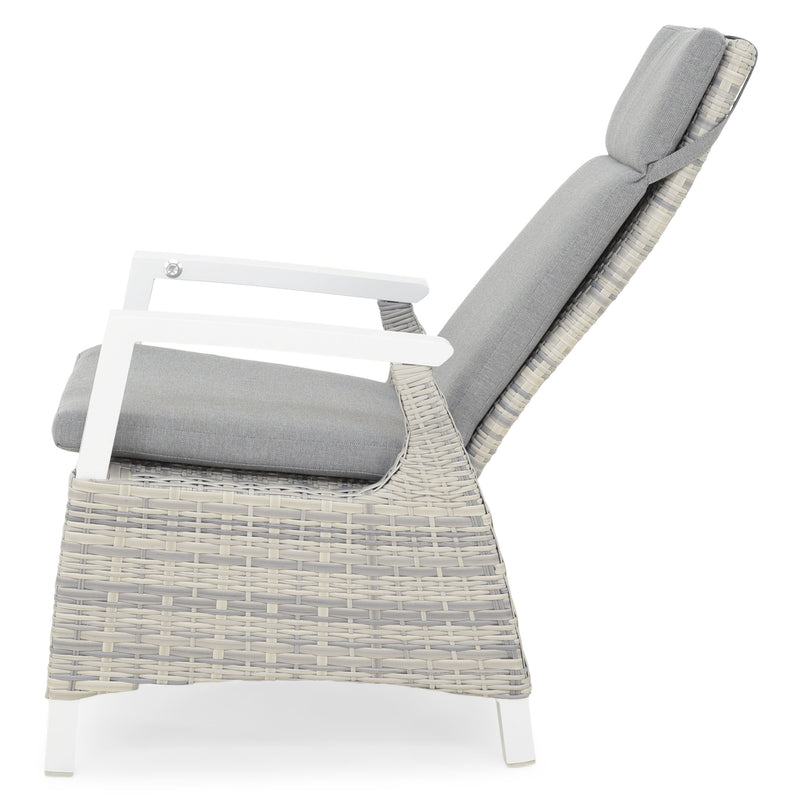 BAKU Set mobilier terasă/grădină, 2 scaune cu spătar reglabil