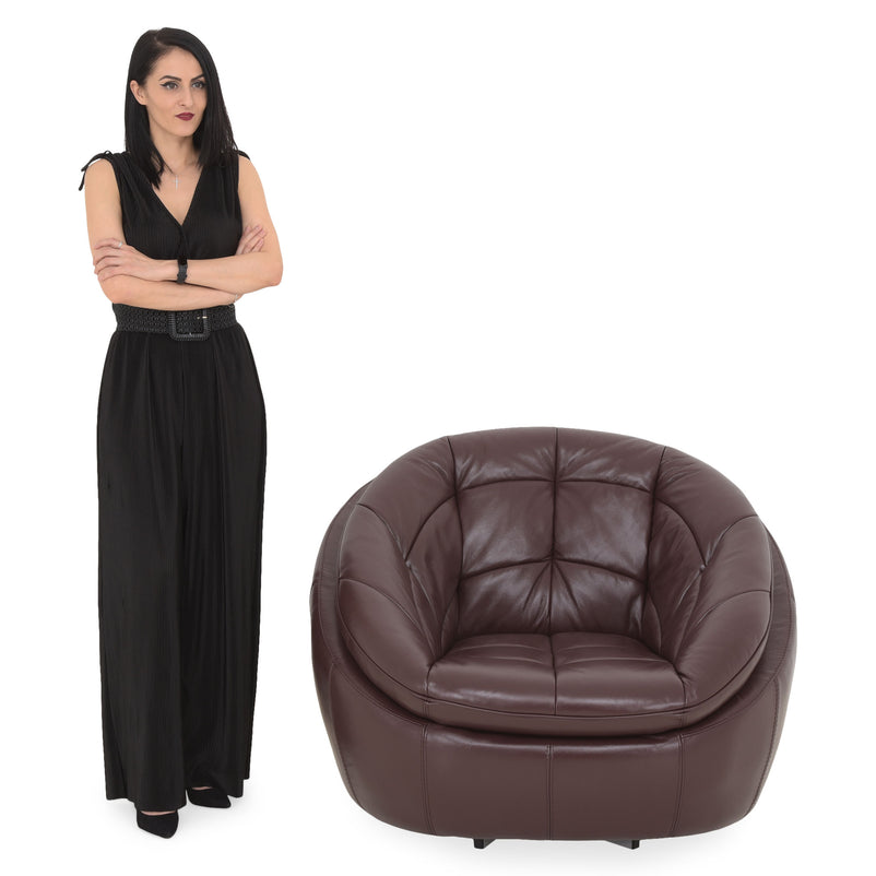 CHICAGO Fotoliu rotativ, piele