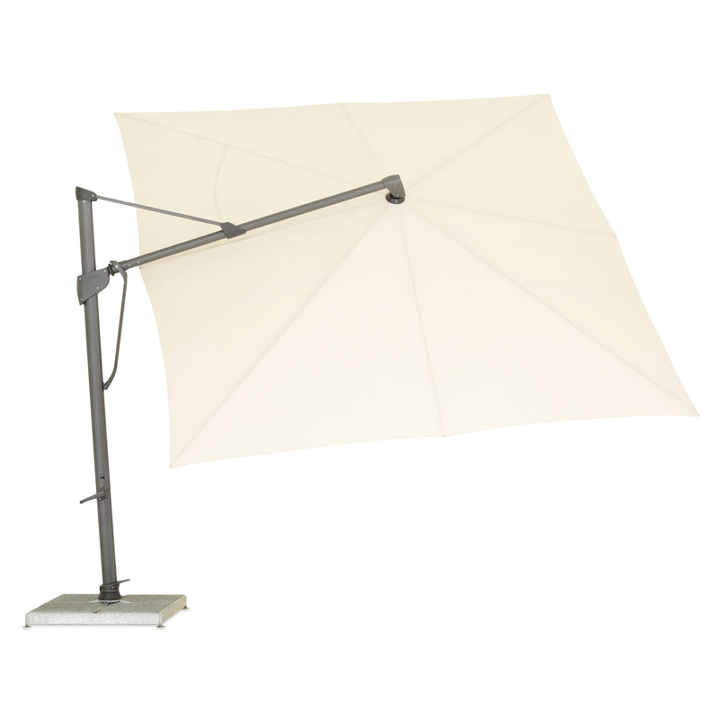 SOMBRANO EASY Umbrelă pătrată, bază inclusă, 350x350cm