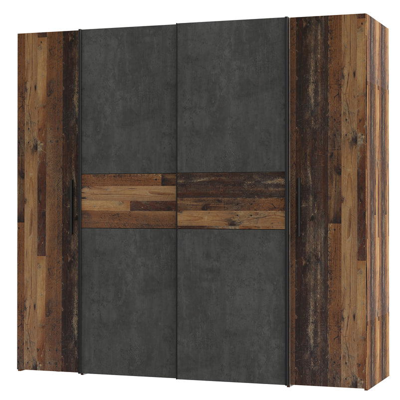 HERBERT Dulap 2 uși glisante, 2 uși batante