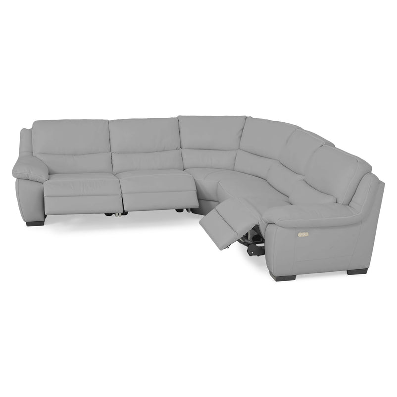 BRAYDEN Colțar cu reclinere electrice, piele