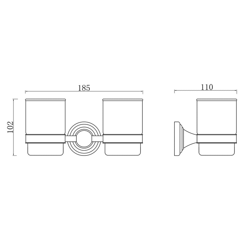 DANUBE Suport dublu pahare