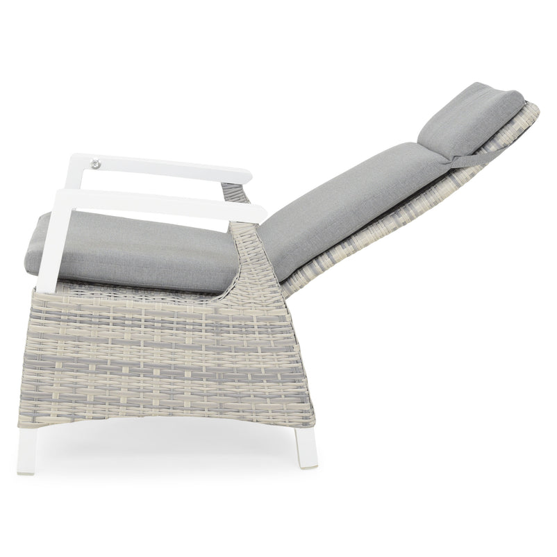 BAKU Set mobilier terasă/grădină, 2 scaune cu spătar reglabil