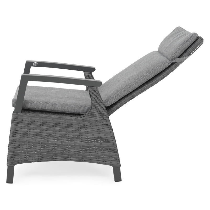 BAKU Set mobilier terasă/grădină, 2 scaune cu spătar reglabil