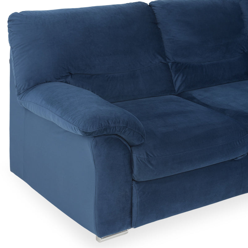 CARLO Canapea extensibilă, șezlong stânga/dreapta, ladă depozitare, stofă