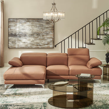 NATUZZI EDITIONS BLISS Colțar șezlong stânga/dreapta, mecanism brațe și tetiere, piele