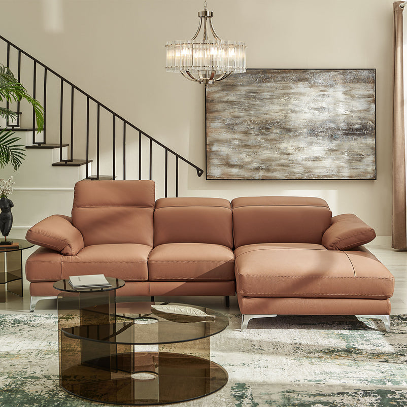 NATUZZI EDITIONS BLISS Colțar șezlong stânga/dreapta, mecanism brațe și tetiere, piele