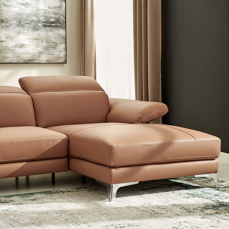 NATUZZI EDITIONS BLISS Colțar șezlong stânga/dreapta, mecanism brațe și tetiere, piele