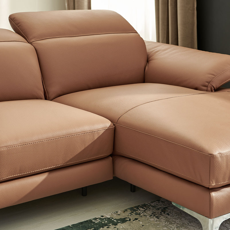 NATUZZI EDITIONS BLISS Colțar șezlong stânga/dreapta, mecanism brațe și tetiere, piele