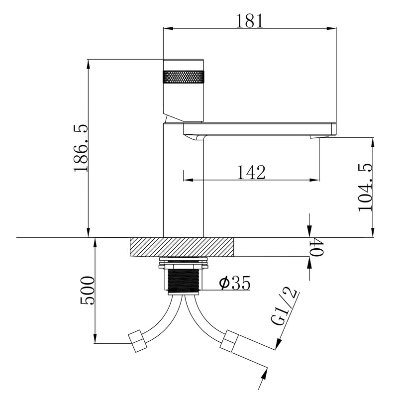 CASCADE Baterie lavoar, cromat