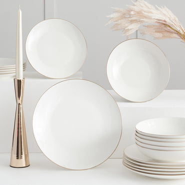 CLARA Set veselă, porțelan, 18 piese