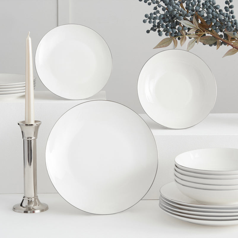 CLARA Set veselă, porțelan, 18 piese