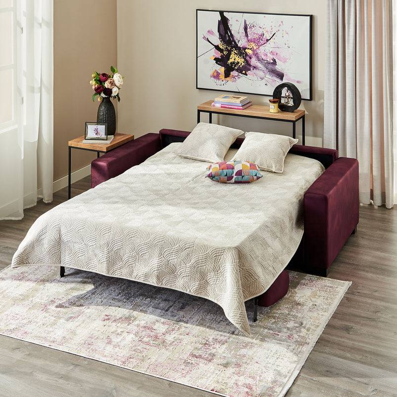 LYON Canapea 3 locuri extensibilă, stofă