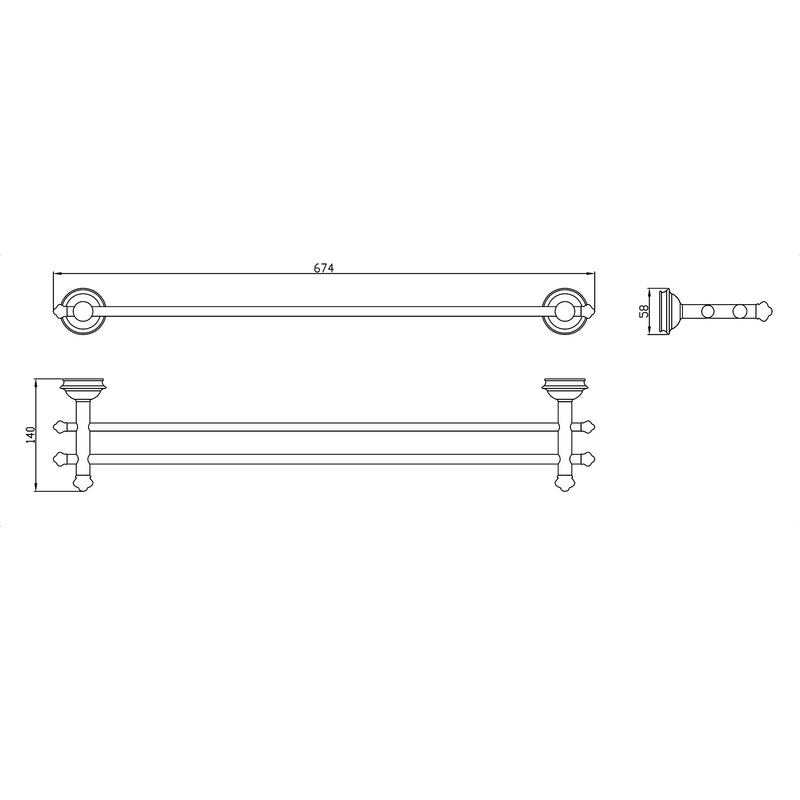 HELEN Suport dublu prosop