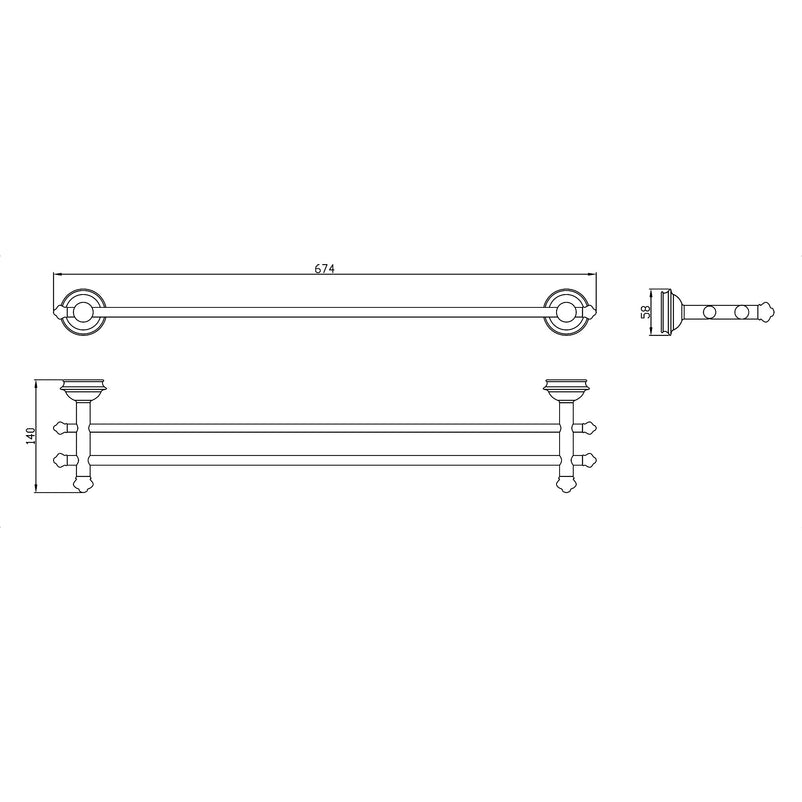 HELEN Suport dublu prosop