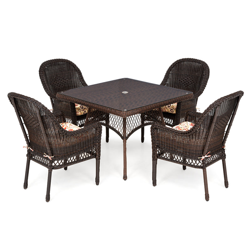 Set mobilier gradina/terasa, 4 scaune, masa patrata SUSAN